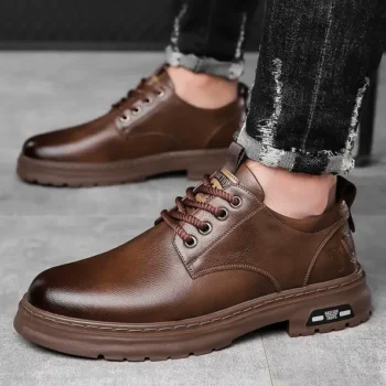 Men’s casual trendy leather shoes