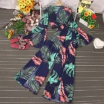 DR102 – V-neck jumpsuit dress two-piece set (6)