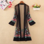 DR105 – Embroidered Beach Sun Protection Cardigan Dress (5)