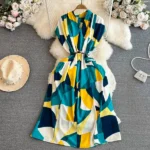 DR121 – V-neck beach dress for women (4)