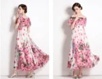 DR127 – printed two-way long skirt Dress (2)