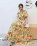 DR129 – super fairy long skirt floral dress (4)