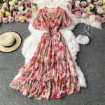 DR129 – super fairy long skirt floral dress (4)