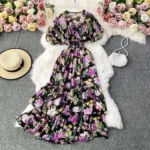 DR129 – super fairy long skirt floral dress (4)