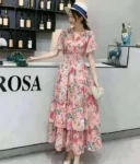 DR129 – super fairy long skirt floral dress (4)
