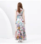 DR132 – ruffled print elegant lo (2)