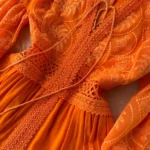 DR206 – French temperament hollow long skirt Dress (4)
