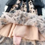 DR207 – design printed patchwork skirt dress (3)
