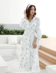 DR208 – Chiffon Dress French Print Fairy Long Skir 1 (2)