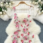 DR220 – embroidery mesh camisole vest (4)