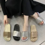 CT252 – Fashion diamond slippers non-slip wear-resistant soft sole (2)