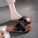 CT180-Cowhide-soft-soled-womens-slippers-1