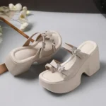 CT318-Womens-super-high-heel-platform-wedge-heel-thick-bottom-Shoe-2