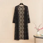 DR107 – Women’s Medium Length Hollow Lace Cardigan Thin Beach Sun Protection Clothing Outerwear (5)