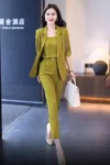 DR108 – Women’s new style professional high-end suit pants three-piece suit (3)