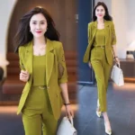 DR108 – Women’s new style professional high-end suit pants three-piece suit (3)