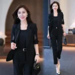DR108 – Women’s new style professional high-end suit pants three-piece suit (3)