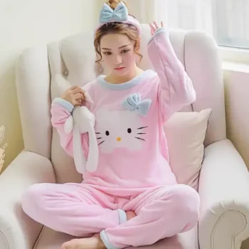 Women’s coral fleece sweet girl clothes suits