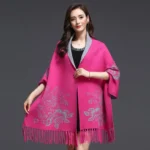 DR522-Winter-cardigan-shawl-double-sided-dual-purpose-3