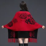 DR522-Winter-cardigan-shawl-double-sided-dual-purpose-3