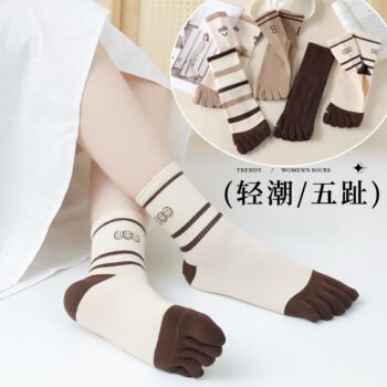 Five-finger cotton socks for women
