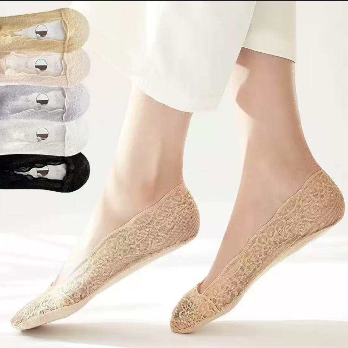 DR648 - Women's Lace Shallow Mouth Thin Socks (7)