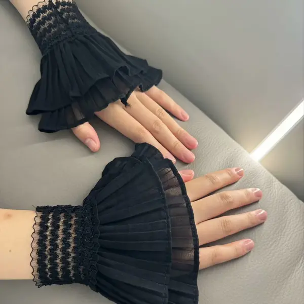 DR657 - Faux sleeve chiffon lace (2)